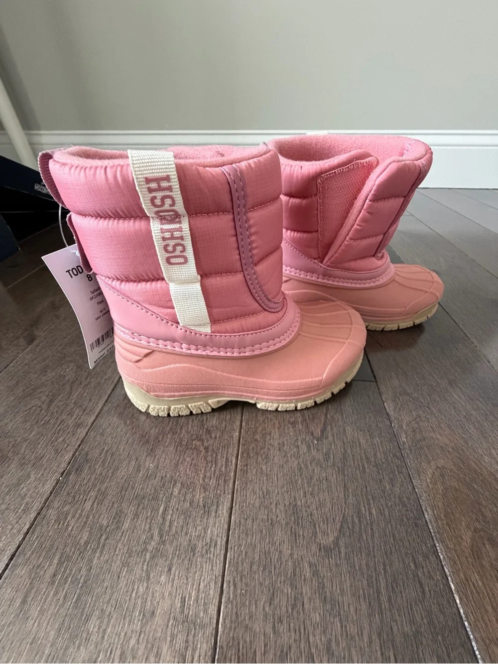NWT OshKosh B'gosh Light Pink Toddler Girl Kid Snow winter Boots size 8T